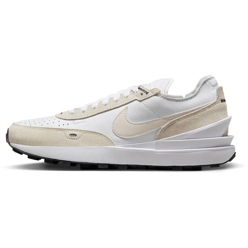 Nike Official Authentic Waffle One Men's CUSHIONING Breathable กีฬารองเท้าวิ่ง DX9428-100