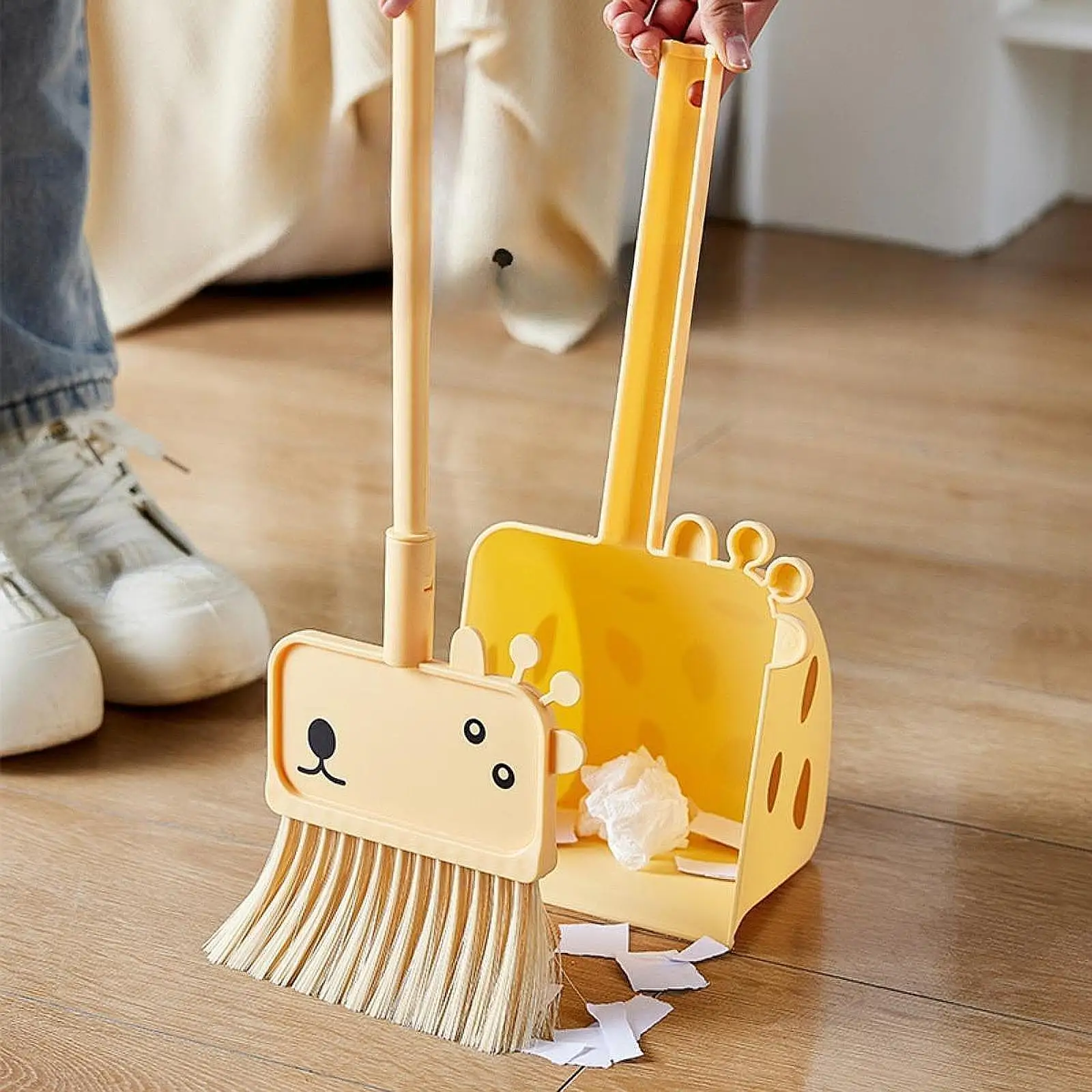 Kids Cleaning Set Mini Broom with Dustpan for Boys Girls Toddlers Preschool