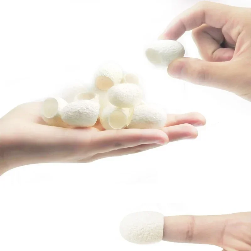 10 Pz Coconetti di Seta Naturale Organico Palline di Baco Da Seta Viso Cura Della Pelle Scrub Purificante Acne Anti Invecchiamento Sbiancamento Vendita Calda