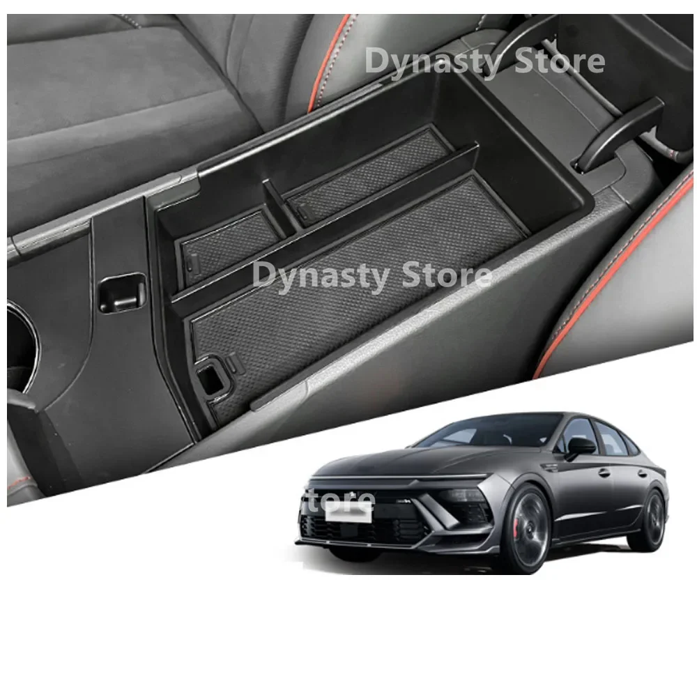 

For Hyundai Sonata 2024 ABS Silica Gel Car Central Control Armrest Box Storage Box Cover Trim Decoration Accessories