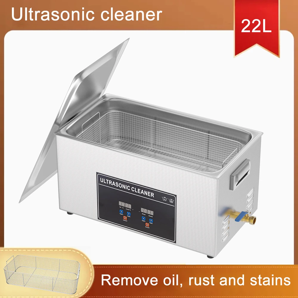 

22L Ultrasonic Cleaner Jewelry Laboratory Medical Device Tool Ultra Sonic Cleaning Machine with Timer & Heater Ultrasonic Bath
