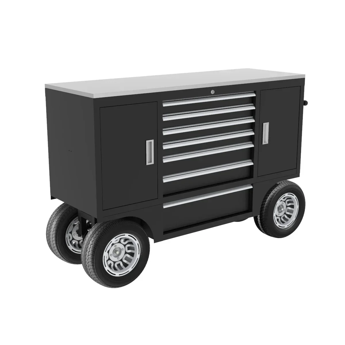 New Design Heavy Duty Metal Pit Cart Toolbox Rolling Trolley Racing Tool Cart