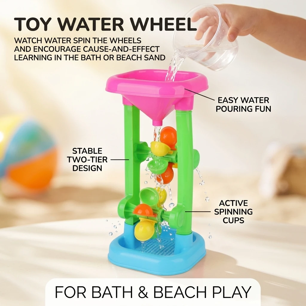 Kids Beach Toy Set Sand Timer And Water Wheel Combination Suitable For Multiple Sand Materials - view 5