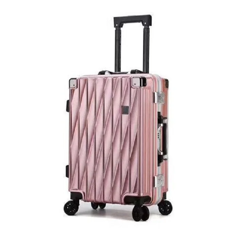Walizka podróżna na kółkach z aluminiową ramą 20 cali 24 cale, lekka walizka trolley z zamkiem szyfrowym dla studentów, mężczyzn i kobiet.