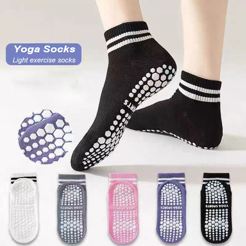 1/3 Paar Mädchen-Yoga-Socken, Professionelle Damen-Indoor-Fitness-Trampolin-Tanzsocken, für Sprungübungen, Rutschfeste Sportsocken – Detail 1