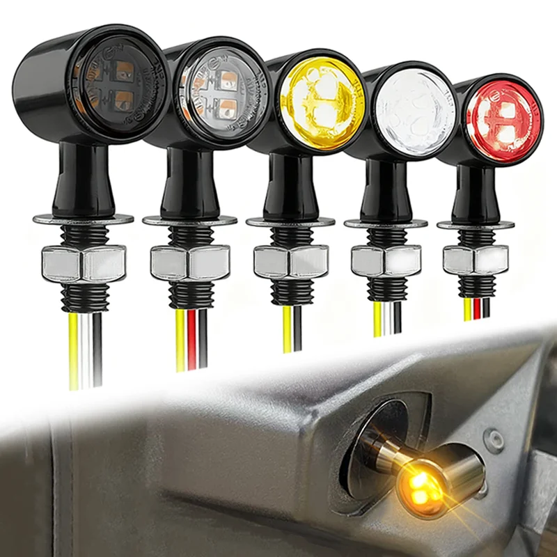 M8 мотоциклетный светодиодный мини-пуля указатель поворота, мигалка, мигающий индикатор, задний стоп-сигнал, дневные ходовые огни для Harley Cafe Racer