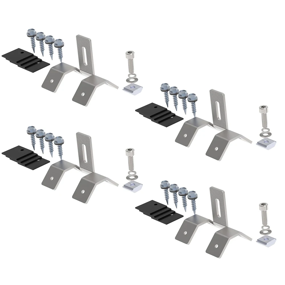 Trapezoidal Clamp Conveniently Install PV Systems on Trapezoidal Sheets with Stainless Steel Trapezoidal Clamp 1 or 4 Pieces