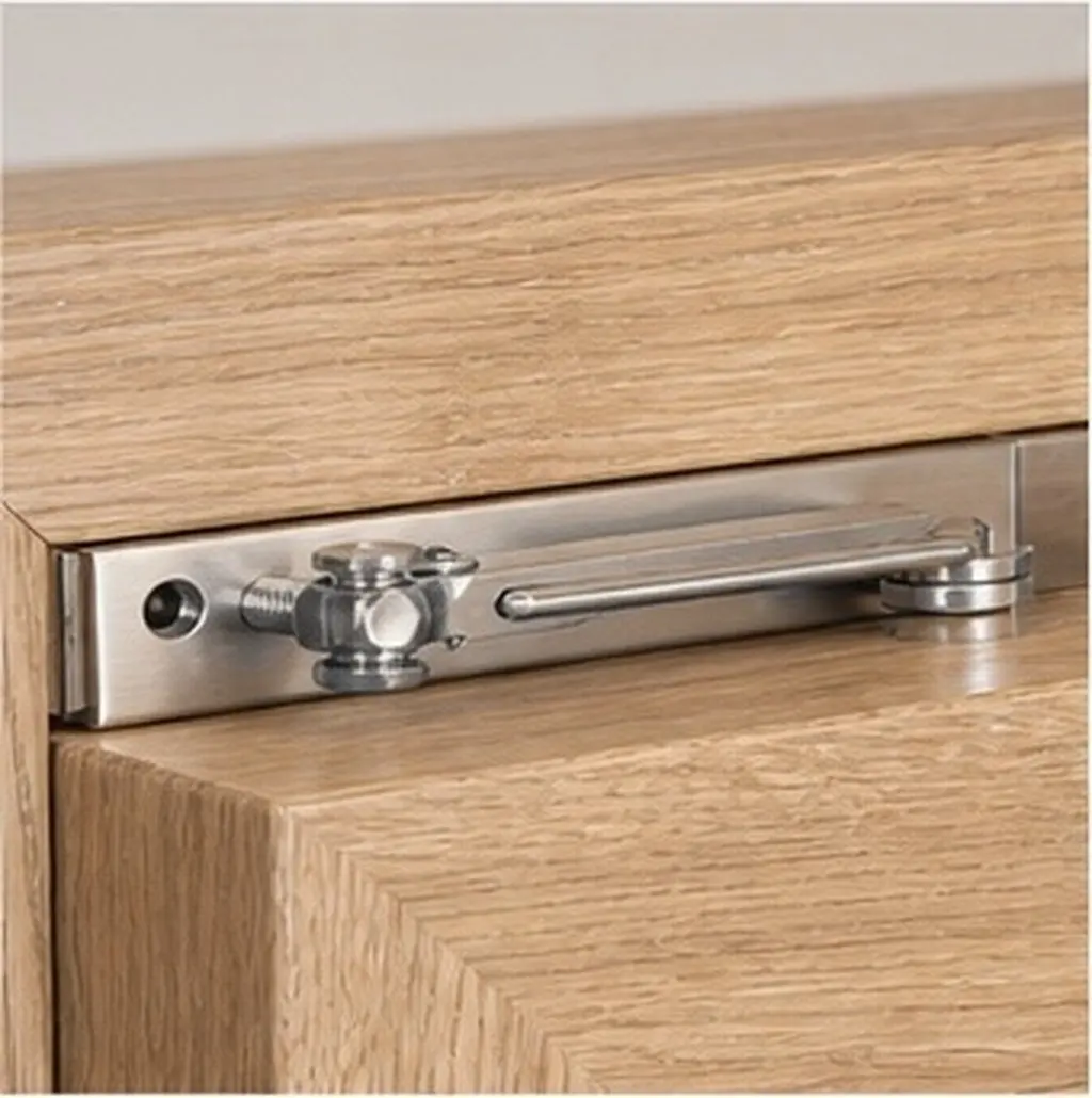 1Set Stainless Steel Hidden Door Pivot Hinge Brushed Finish 360 Degree Adjustable Rotation Heavy Duty Revolving