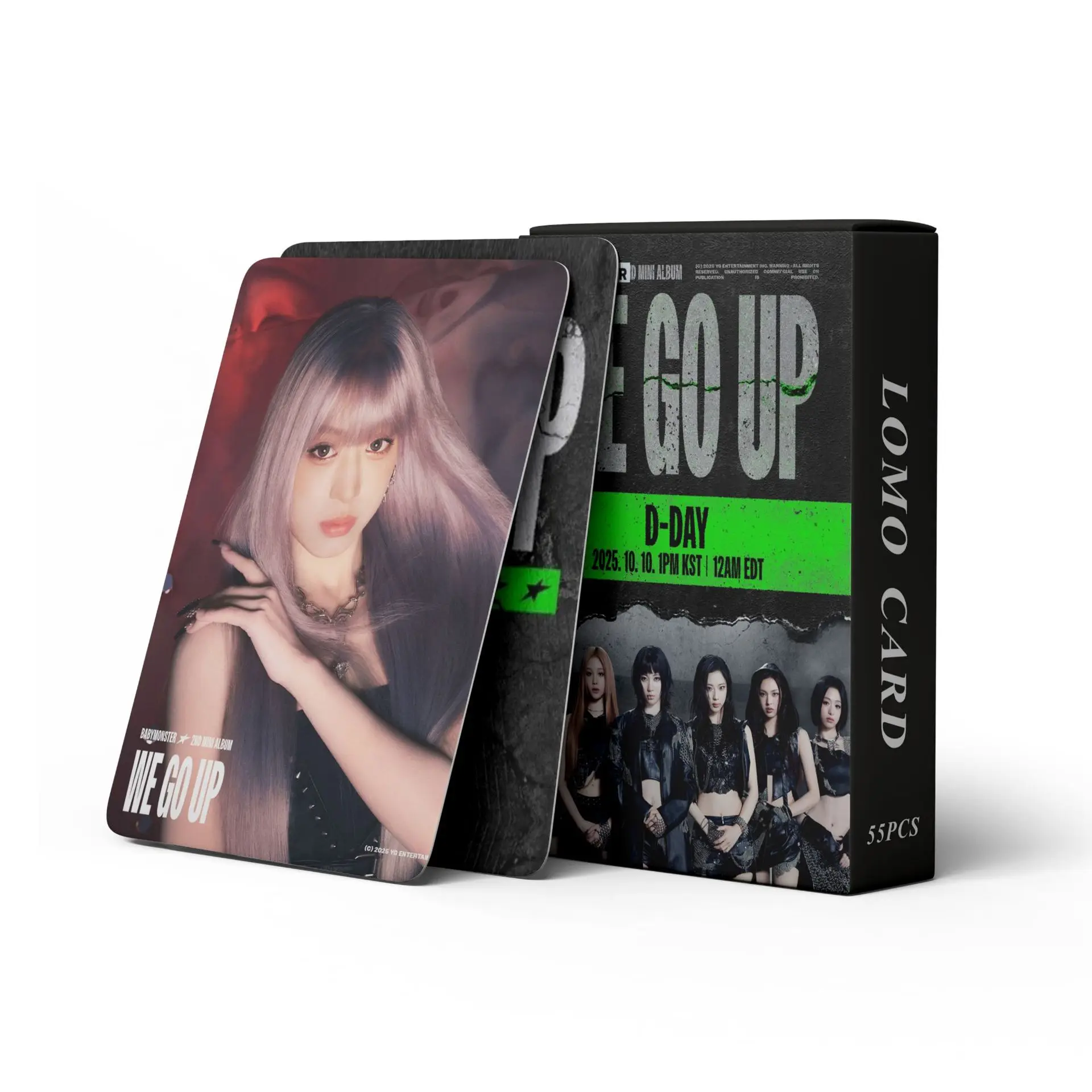 

55Pcs BABYMONSTER Lomo Cards New Album WE GO UP HD Printd Photocards RUKA AHYEON ASA CHIQUITA PHARITA Fans Gift