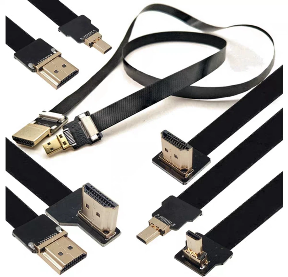FPV Micro HDTV Compatible HDMI 90 degree Adapter FPC Band Flat HD Cable Pitch 20pin for Multicopter Air Photography