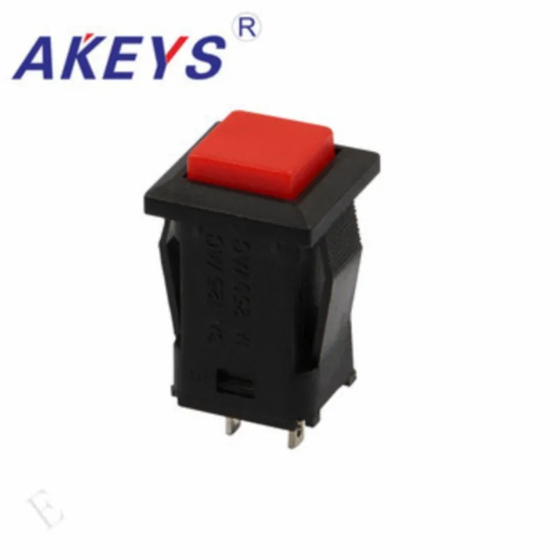 10PCS PS-429 red square head self-locking switch electrical plastic switch PS-03 DC 12V 0.5A Current switch