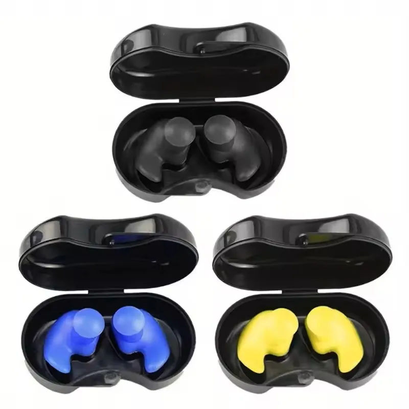 2PCS Schwimmen Ohrstöpsel Wasserdicht Wiederverwendbare Silikon Ohr Stecker Tauchen Sport Stecker Für Wasser Surf Duschen Bade Zubehör – Detail 5