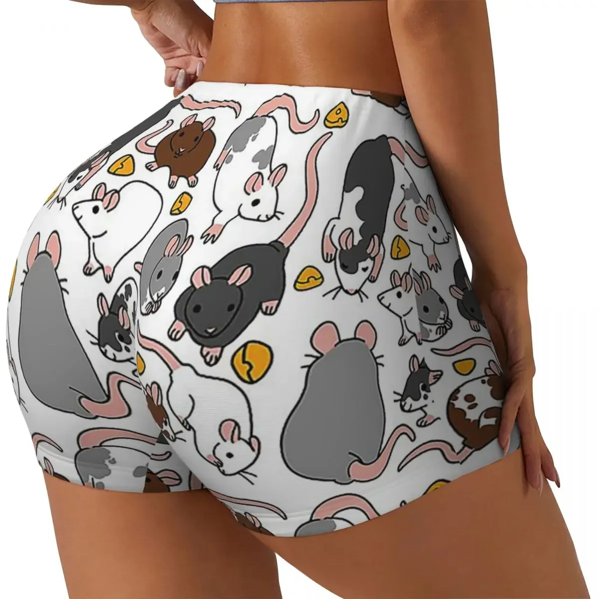 Custom Rat Pack Women Gym Workout Running Shorts Athletic Volleyball Biker Yoga Shorts