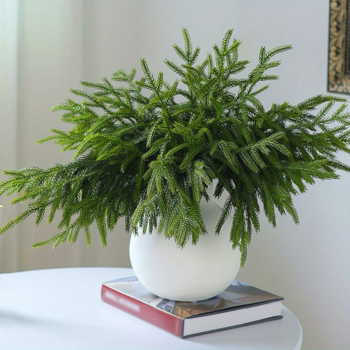 10 قطعة عيد الميلاد الاصطناعي نورفولك فروع الصنوبر فو الخضرة ينبع نابض بالحياة ل زهرية الجدول المركزية ديكور المنزل عطلة