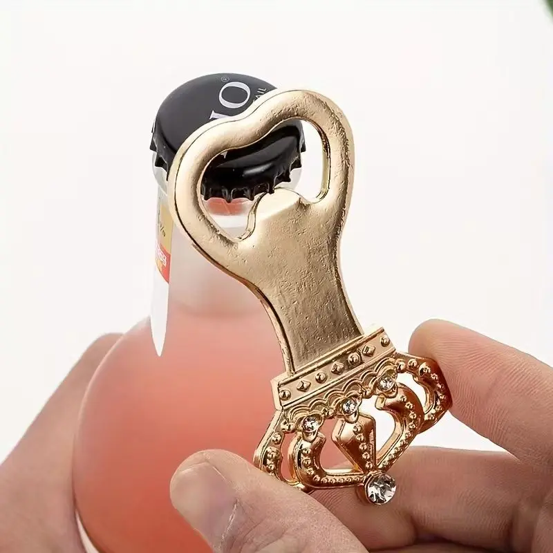 1PC Creative Beer Crown Golden Bottle Opener European and American Personalized Wedding Supplies Practical Wedding Gifts Guests