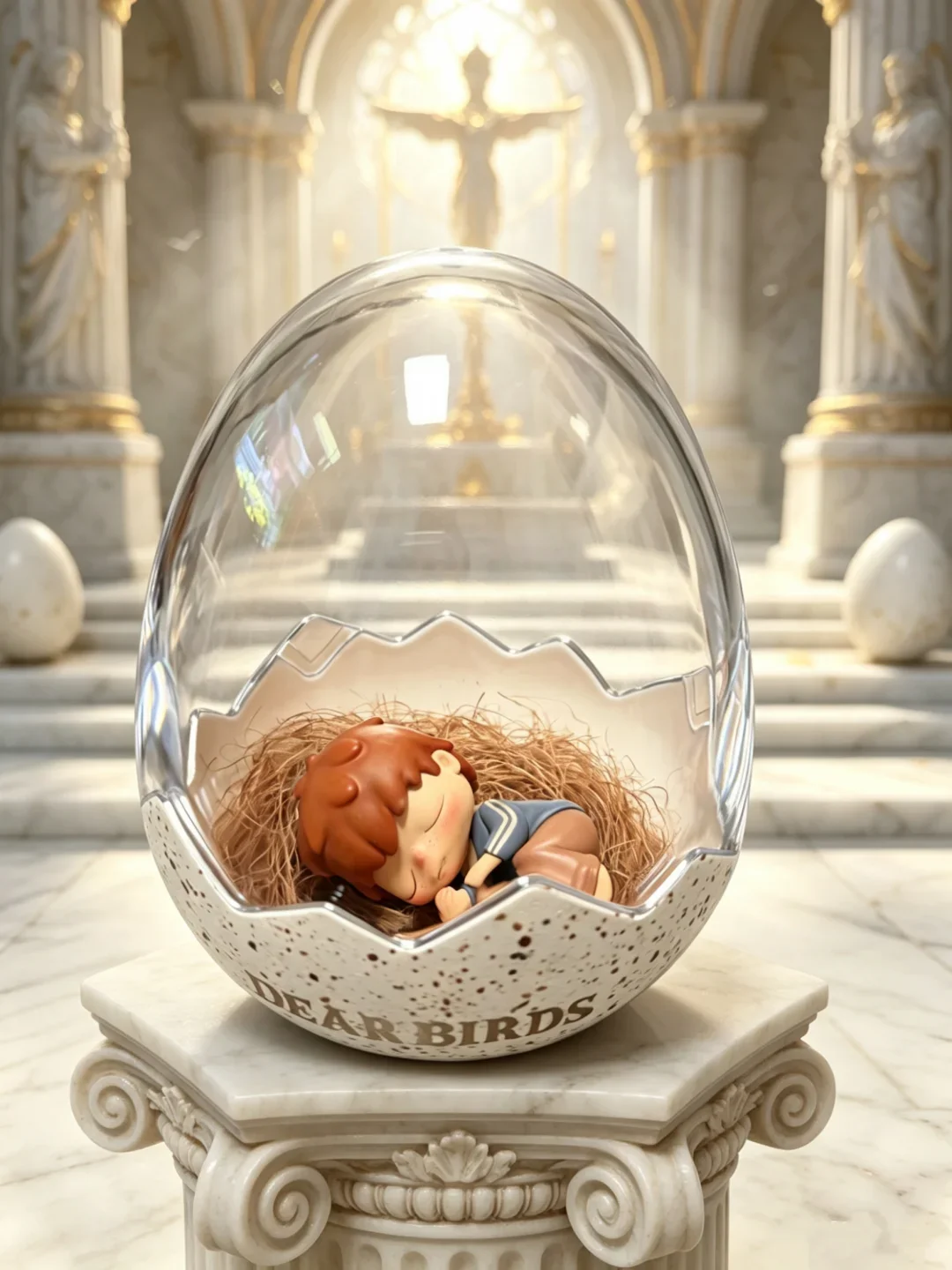 

POPMART Dear Birds Series Birdshell Display Box, Plush Pendant Blind Box New Arrival | Starman & Crybaby