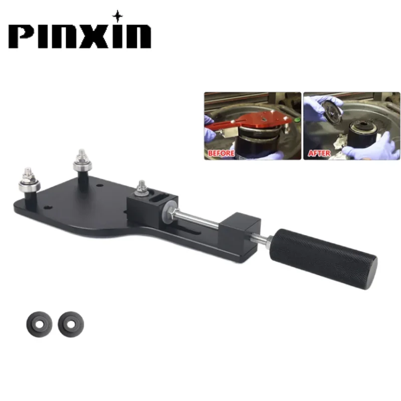 PinXin استبدال 77750 أداة قطع فلتر الزيت القابلة للتعديل قطع السيارات اكسسوارات السيارات تناسب المدى 2-3/8 "-5" الألومنيوم الأحمر الأسود #2