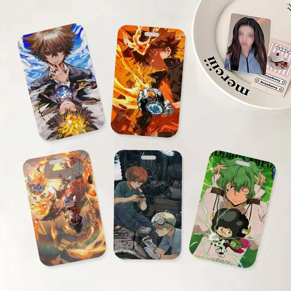 Anime H-HITMAN REBORN Ausweishalter mit Umhängeband für Büro, Schule, Namenskarten, Ausweishülle