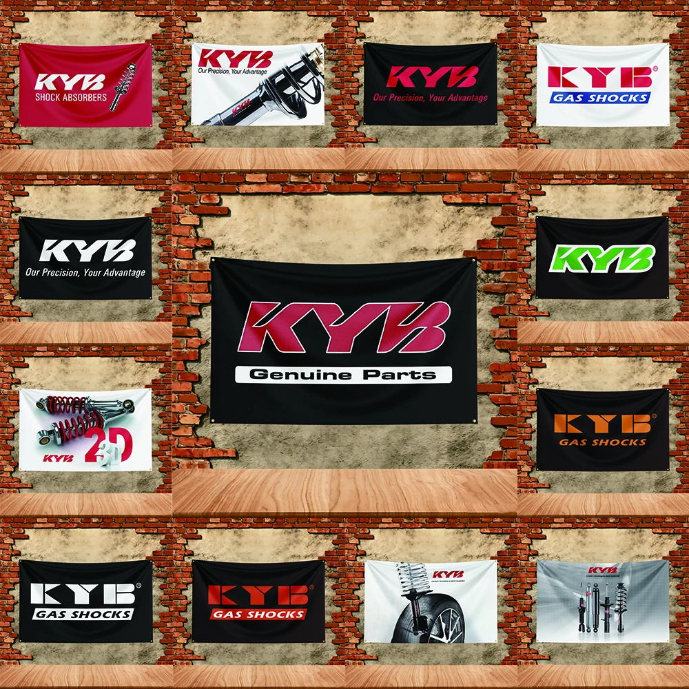 Car Parts Flag 3x5ft for KYB Fans Banner Custom any Image Garage Bedroom Living Room Dorm Wall Hanging Decor Tapestry