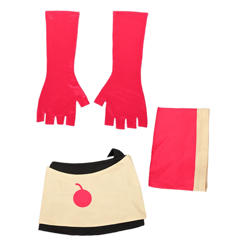 فندق 2 TV Hell Inn Cherri Bommb أزياء تنكرية للنساء ملابس فانتازيا قفازات علوية طقم تنانير بدلات الهالوين النسائية