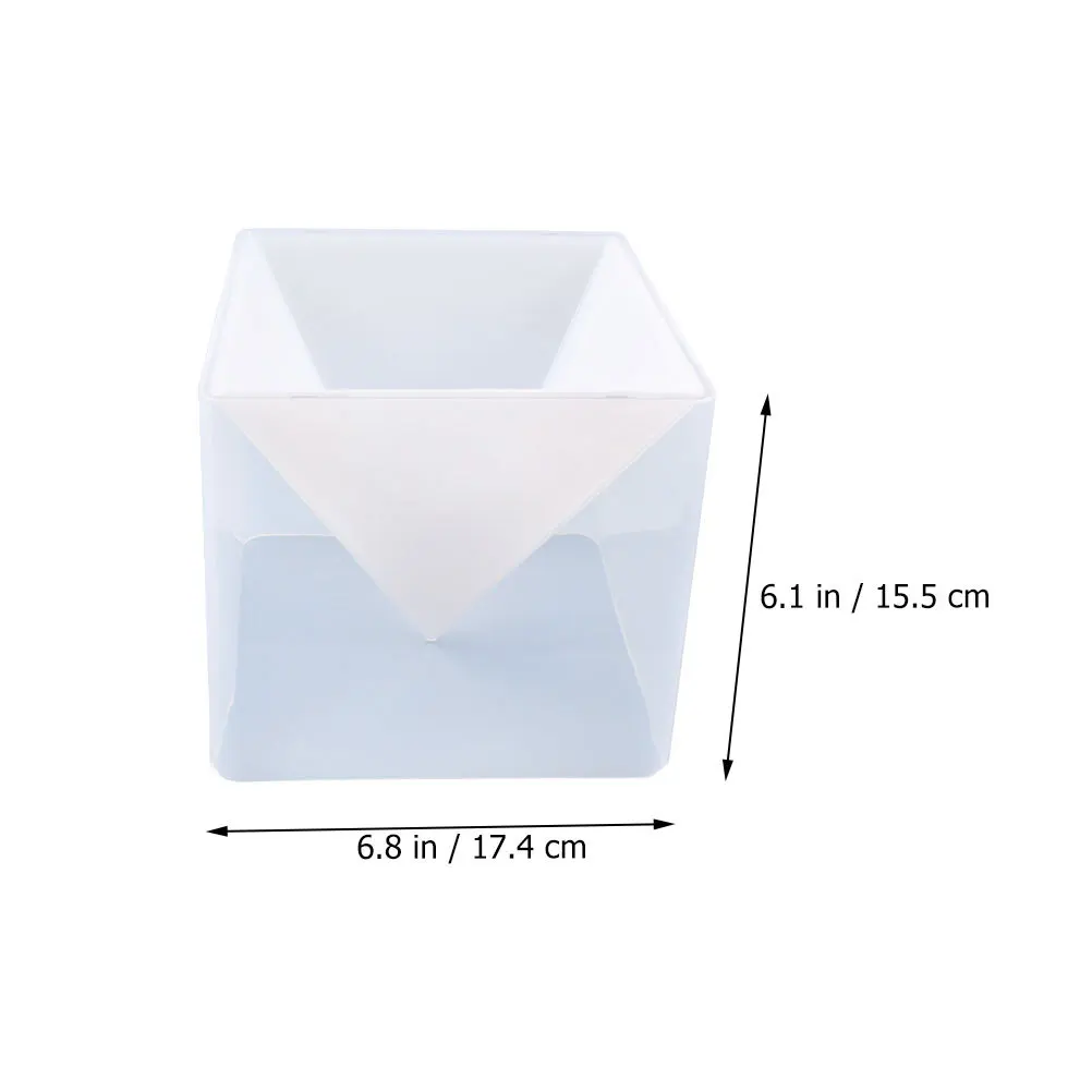 1 Buah Cetakan Piramida DIY Kotak Penyimpanan Organizer Silikon Kreatif Kotak Perhiasan Hiasan Meja Cetakan Silikon Cetakan Piramida
