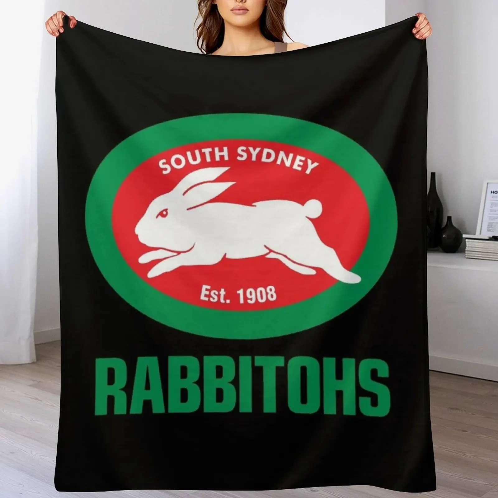 SOUTH SYDNEY RABBITOHS Throw Blanket Thermal Soft Plaid Soft Blankets