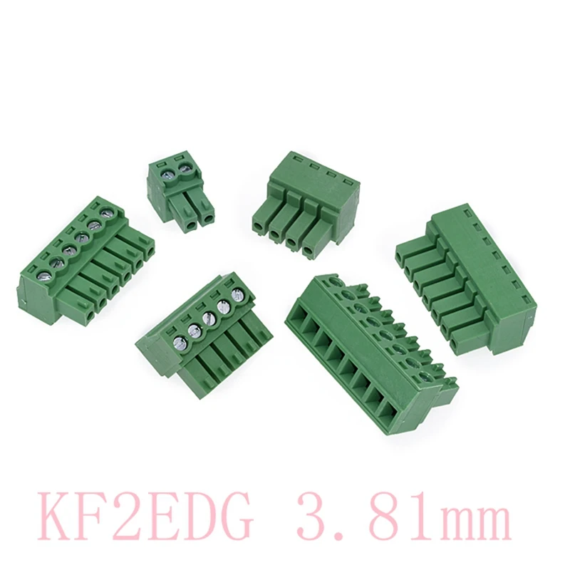 10PCS KF2EDG / 15EDG 3.81 Pluggable Terminal Block Connector 3.81mm Pitch 2P/3P/4P/5P/6P/8P-16P