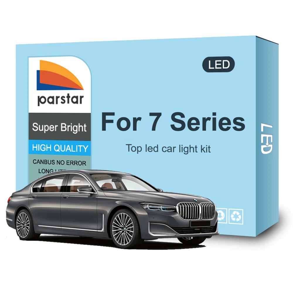 Parstar LED Interior Light Lamp Kit For BMW 7 Series E38 E65 E66 F01 F02 Canbus Vehicle Indoor Bulb Dome Reading Trunk No Error