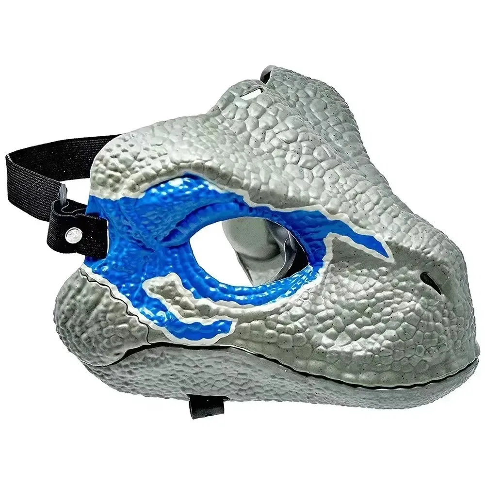 

Moving Jaw Halloween Dinosaur Mask Cosplay Props Hard Plastic Dinosaur Headgear Open Mouth Funny Dragon Headwear for Party