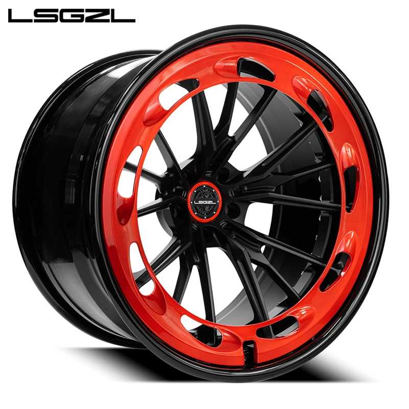 Custom forged alloy rims 2 piece carbon fiber wheels 20 24 26 inch for Ferrari 5x120 rims forged wheel sport wheel jante