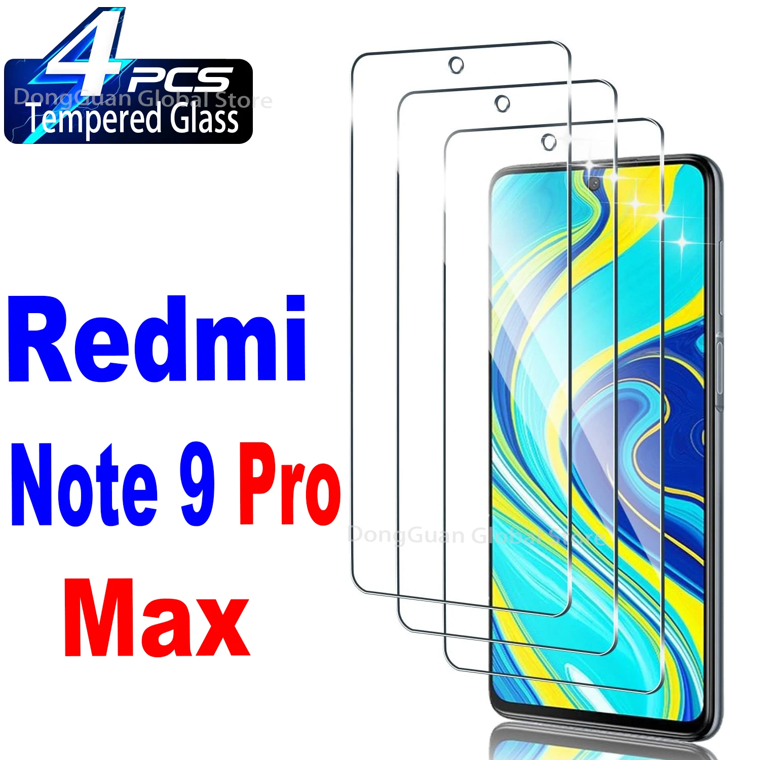 

For Xiaomi Redmi Note 9 Pro MAX Tempered Glass Screen Protector Glass Film