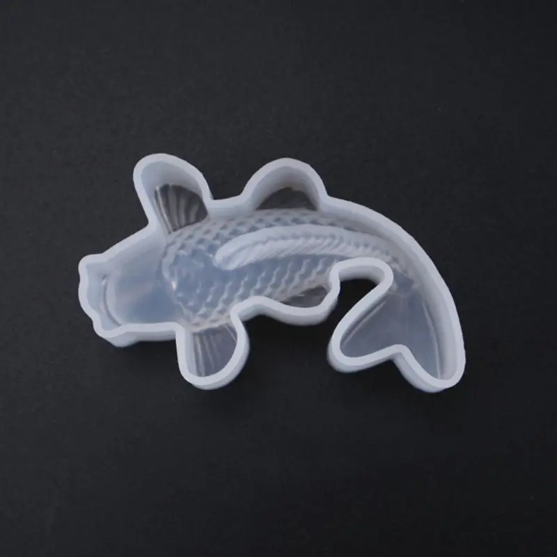 652F Stampo in silicone a forma pesce Collana con ciondolo con ciondolo Decorazione artistica artigianale fatta a mano