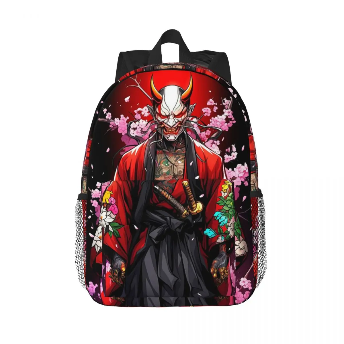 القوطية أوني هانيا اليابانية الساموراي شيطان على ظهره رائجة البيع Daypack صبي الفتيات BookBag حقائب كتف للرجال النساء حقيبة مدرسية للأطفال #1