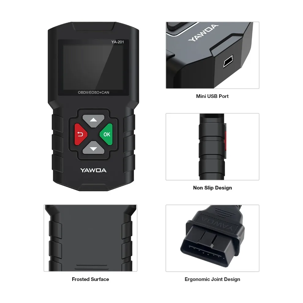 YA201 Car OBD2 EOBD Code Reader Professional Auto Scanner for Engine Check YA-101  Diagnostic Tools  for KING-BOLEN PK CR3001 view 5