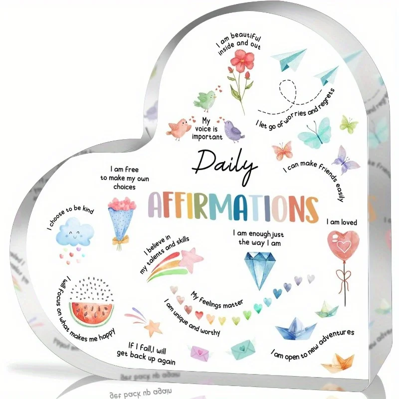 Positive Affirmation Acrylic Keepsake - Inspirational Gift for Women & Graduates