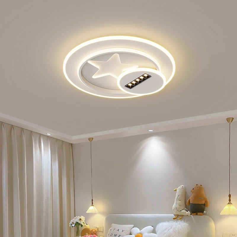 Simple LED Ceiling Light with Spotlight Living Room Bedroom Restaurant Ceiling Chandeliers Creative Rectangle Round Home Lights
