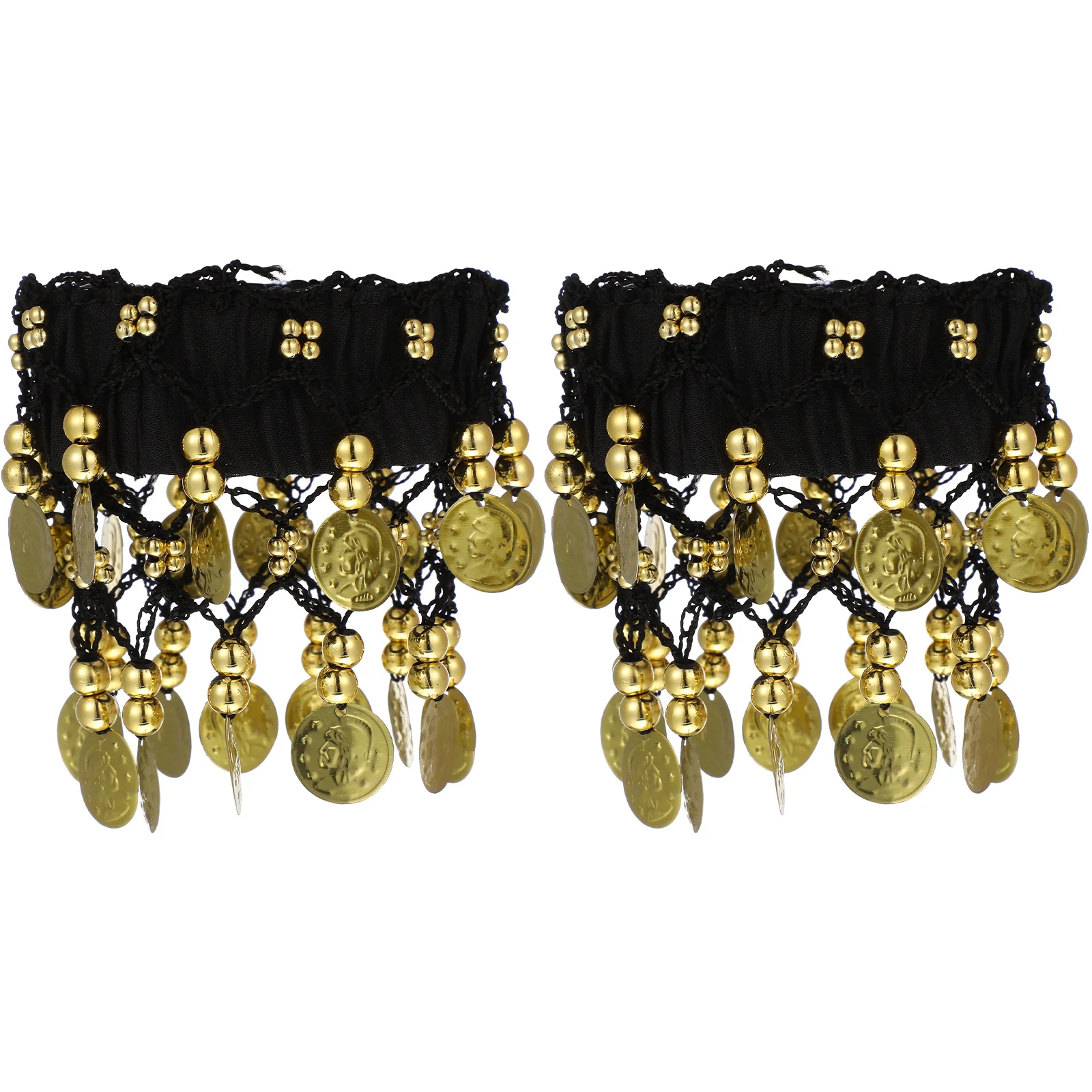

2pcs Coin Charm Ankle Bracelets For Women Belly Dance Foot Jewelry Anklet Party Wedding Carnival Halloween Cosplay Accessory