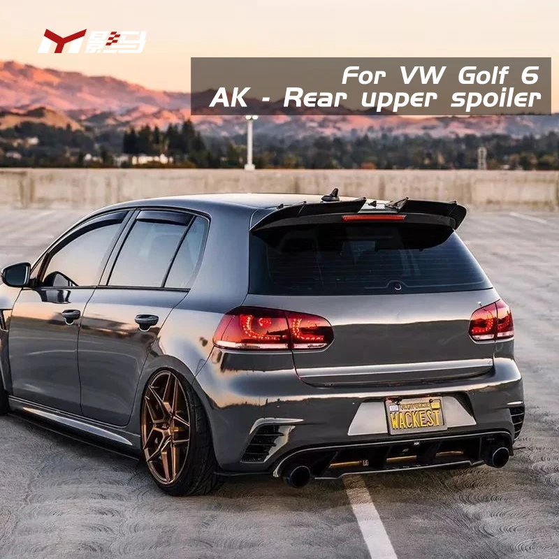 Spoiler ABS AK style car rear trunk spoiler wing lip For vw golf 6 mk6 2008-2012