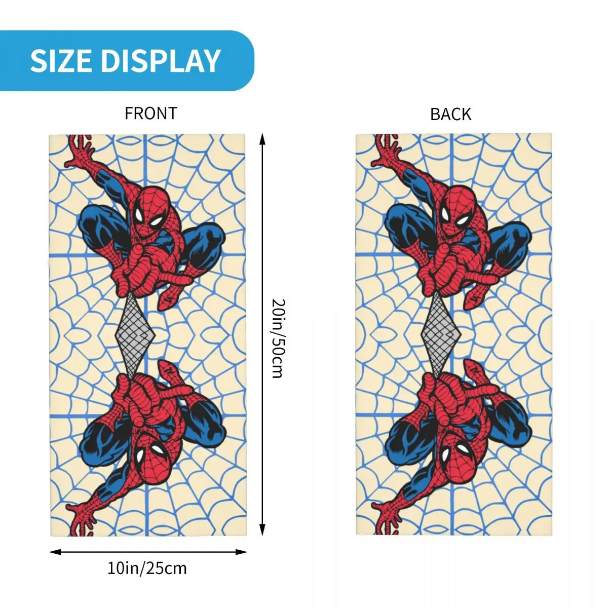 Classic Comic Motocross Bandana Neck Cover Printed Marvel Spider Man Film Face Mask Multifunctional Headwear Cycling Unisex