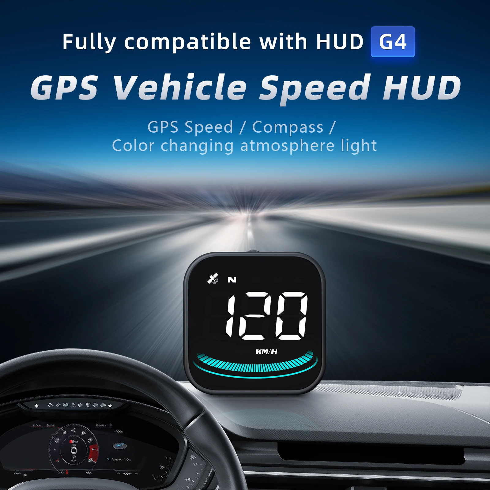 

GPS Version HUD For All Cars G4 Auto Head-Up Display GPS Digital Car Speedometer On-board Computer Speeding Alarm Accessories