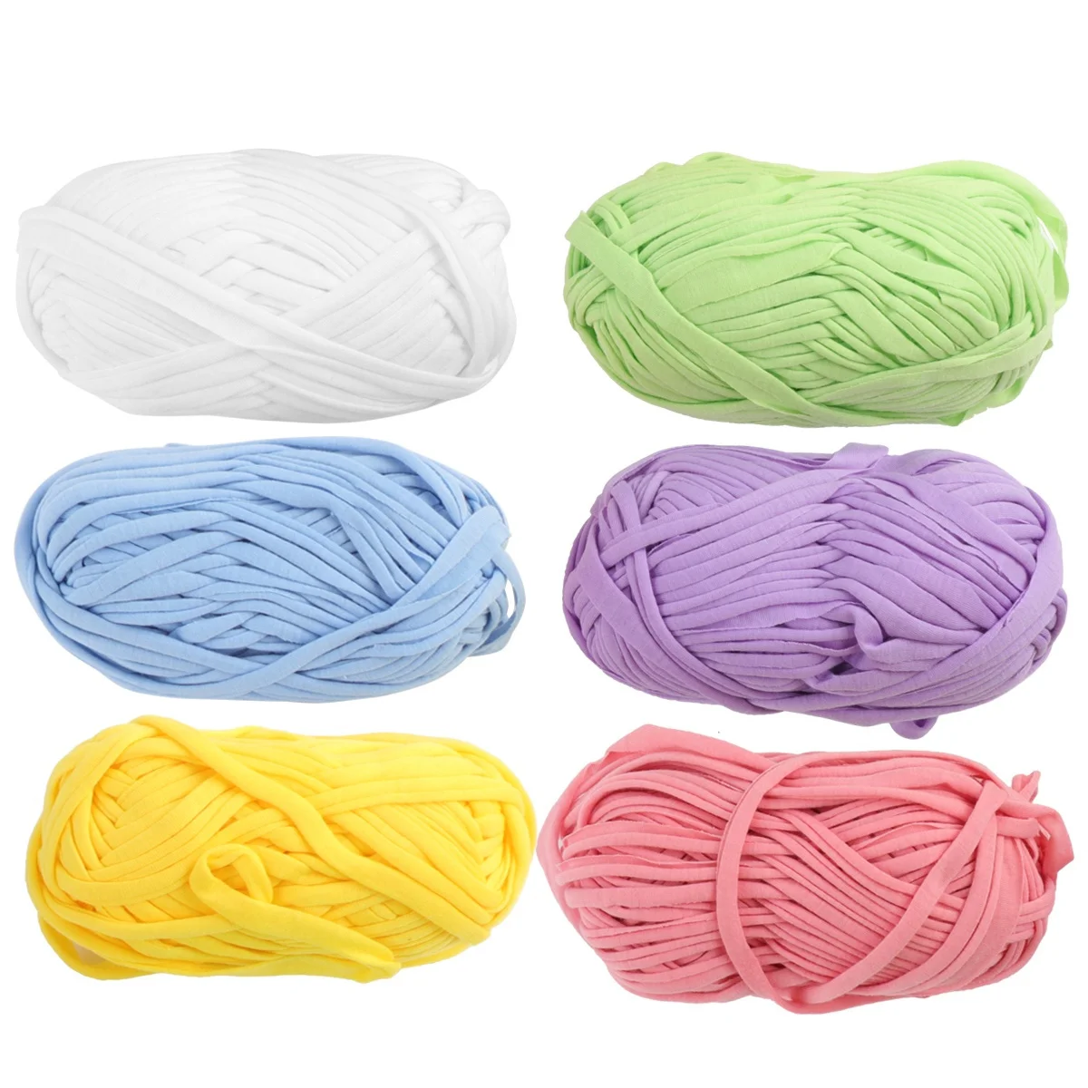 

6pcs 30M White Pink Yellow Purple Green Blue Knitting Yarn For Scarf Hat Blanket Anti-Pilling Soft Warm Woven Cloth Line Hand