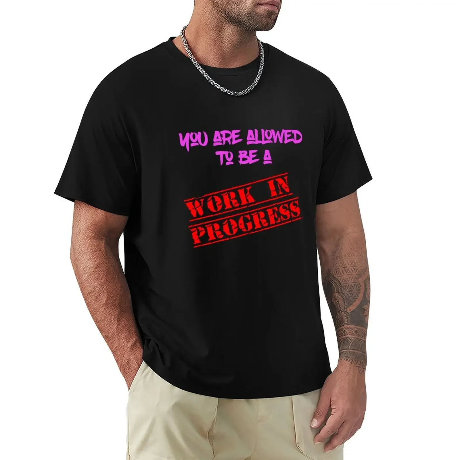 

Work in Progress T-Shirt anime clothes cute clothes men graphic t shirts