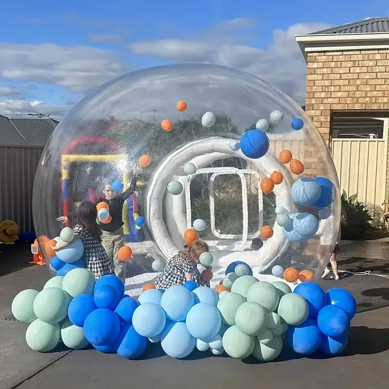 

Надувной пузырьковый домик 3 м с выдувом для детей, пузырьковая палатка, прозрачный купольный домик, вечеринка в помещении и на открытом воздухе