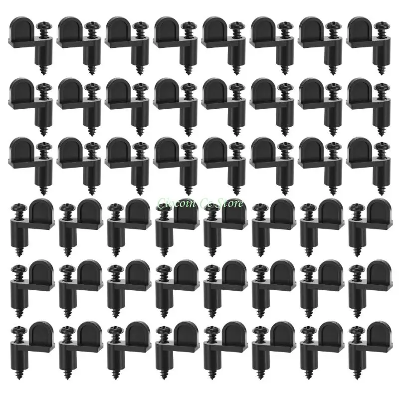 X90F 48 Piece Nylon Screen Clip Kits Reusable Window Fasteners M4x25mm Screws For Storms Panel Secure Installation