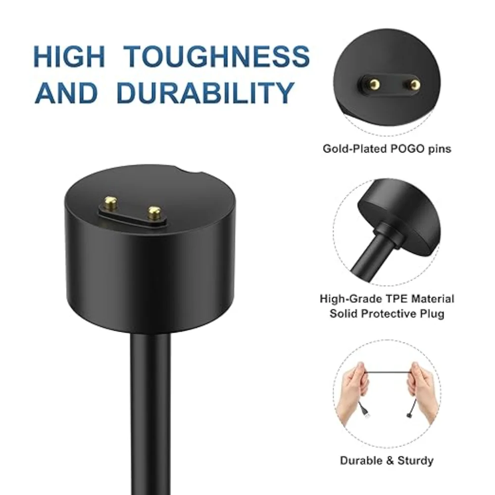 2 パック Amazfit Band 5 Xiaomi Mi Band 7/6/5 USB スマートウォッチ充電器交換用充電器充電ケーブル用