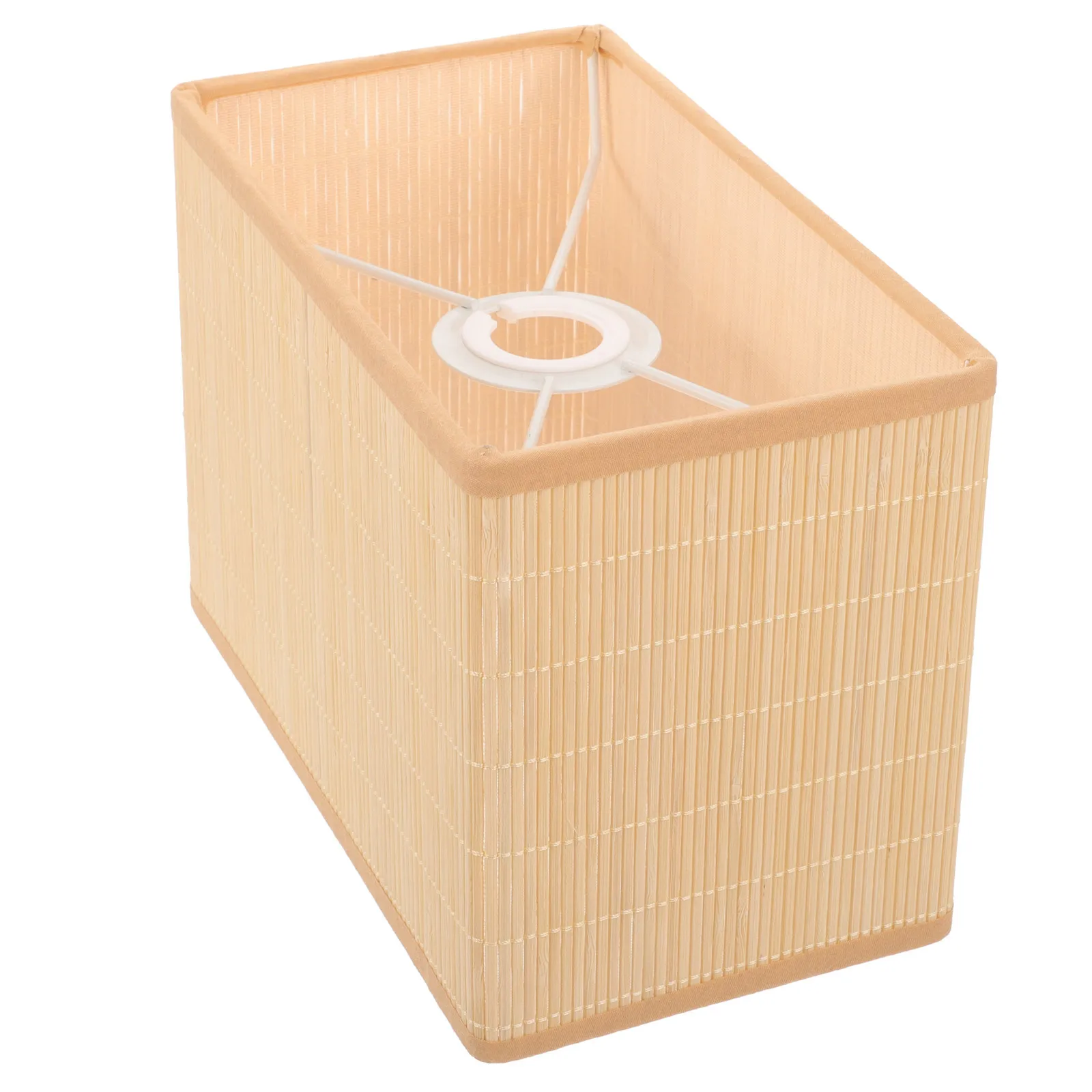 

Rustic Woven Bamboo Lampshade Handcrafted Ceiling Light Cover for Living Room Dining Room Corridor Warm Atmosphere Lighting