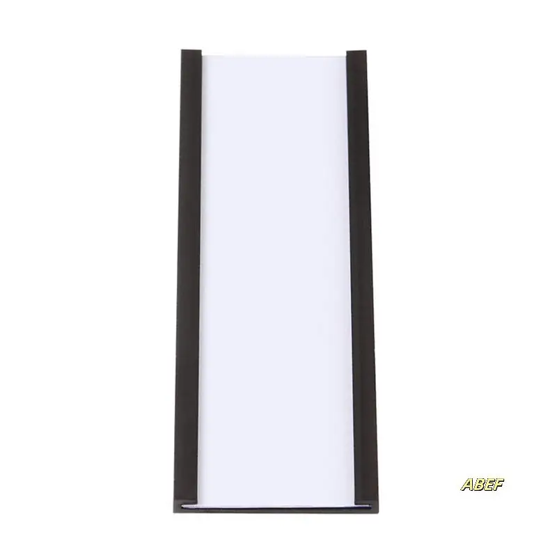 150 ชิ้นผู้ถือป้ายแม่เหล็กพร้อมผู้ถือบัตรข้อมูลแม่เหล็กพร้อมตัวป้องกันพลาสติกใสสําหรับชั้นวางโลหะ (1X3 นิ้ว)