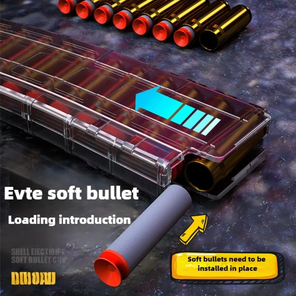 Children's Electric Continuous Firing Throwing Shell M416 Soft Bullet Toy Gun Outdoor Shooting Games Assault Rifle Model