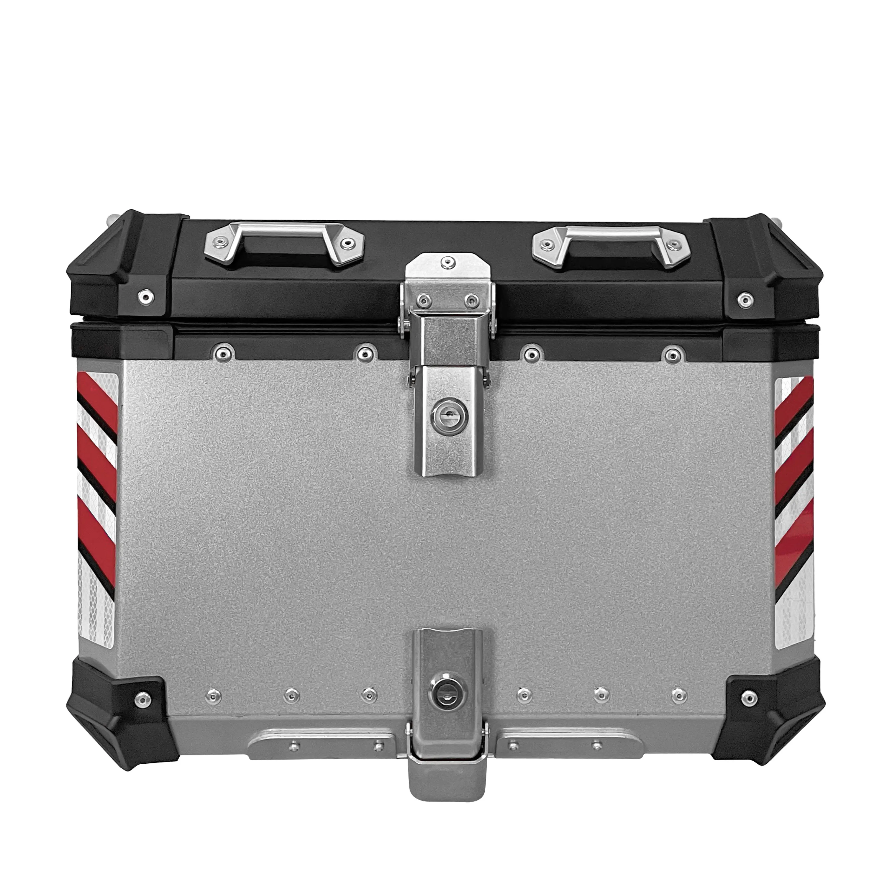 

55L Silver Black Factory Direct Sale Top Case Motorcycle Trunk Aluminium Box for Motorcycle
