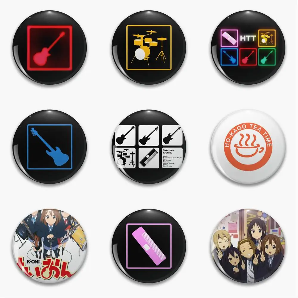 Cartoon K-on Badge Pins Funny Collar Clothes Manga Metal Broches Broche Pins for Backpacks Fashion Manga